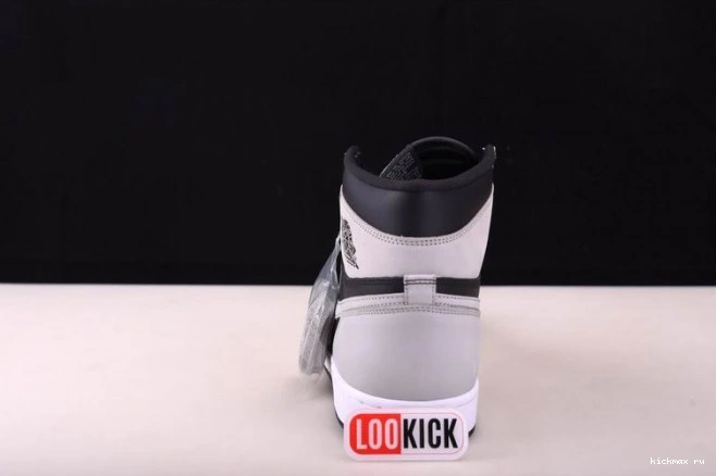 Rep MAX High 1 Retro White 555088-035 Black Jordan Light Grey Smoke Air 0704